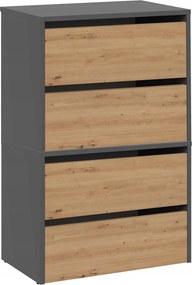 CipĆsszekrĂ©ny Modo X2 Dupla 4 Polcos Könyvespolc Antracit Tölgy Artisan