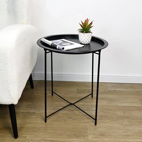 Fém kerek tárolóasztal ø 47 cm Hilmar – Yes Everyday