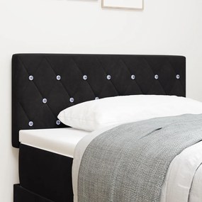 Fejtámla Kristály Gombos Tűzött Fekete 90 cm Samt