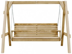impregnált fenyőfa kerti hintapad 205 x 150 x 157 cm