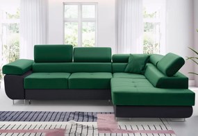 ALFA sarok kanapéágy, 273x70/85x203, sioux 1115/lux 23, bal sarok