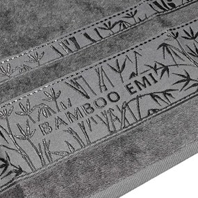 EMI szürke bambusz törölköző és fürdőlepedő szett 2 db