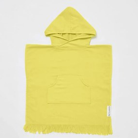 Checkerboard sárga, kapucnis gyerek strandtörölköző, 3-6 éves korig - Sunnylife
