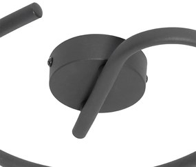 Design mennyezeti lámpa fekete arannyal 3-lámpás kerek - Noud