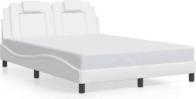 vidaXL fehér műbőr ágykeret Viana matrac nélkül 120 x 200 cm