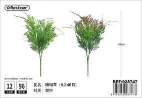 Mesterséges Korona Növény 49CM Zöld Dekoráció