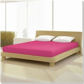 Pamut-elastan classic pink színű gumis lepedő 180x200 cm-es alacsony matracra