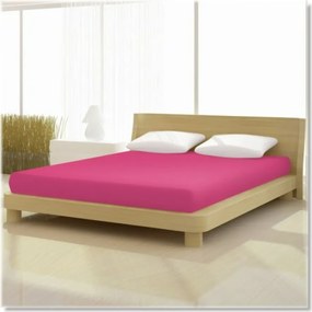 Pamut jersey classic pink színű gumis lepedő 140x200 és 160x200 cm-es matracra