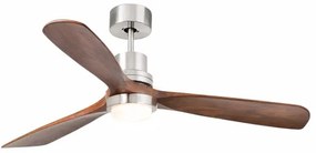 FARO 33518DC - LED Mennyezeti ventilátor LANTAU LED/15W/230V króm/fa + távirányító