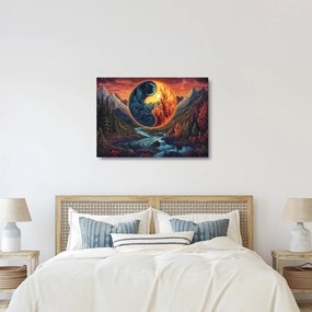 Üveg kép - Elemi erők (70x50 cm)