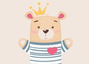 Kép - Teddy maci koronával (70x50 cm)