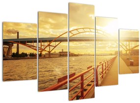 Kép a hídról napnyugtakor (150x105 cm)