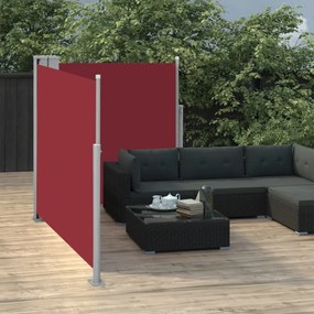 piros behúzható oldalsó napellenző 120 x 600 cm
