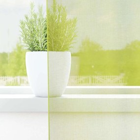 2 db almazöld fátyolfüggönyök rojtokkal 140x260 cm