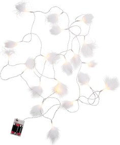 FEATHERS égősor tollakkal USB csatlakozóval, 20 égő
