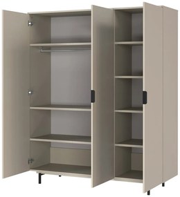 Szürke gyerek ruhásszekrény 158x190x54 cm Tomino – Germania