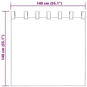 Függönyök függönyökkel 2 pcs Tópszínű 140x140cm Poliészter