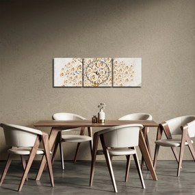 Egy virágfa képe (órával) (90x30 cm)