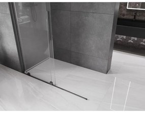 Mexen Velar, tolóajtó a nyílásba Walk-In típusú 150 cm, 8 mm átlátszó üveg, grafit matt, 871-150-000-03-66