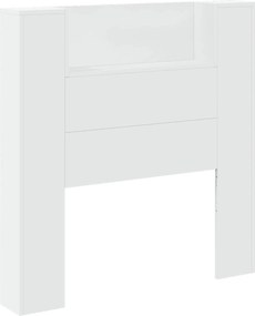 vidaXL Fejtámla LED -es lámpákkal Fehér 100 x 16,5 x 103,5 cm Faanyag