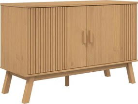 vidaXL OLDEN barna tömör fenyőfa tálalószekrény 114 x 43 x 73,5 cm