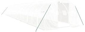 fehér acélvázas melegház 48 m² 16 x 3 x 2 m