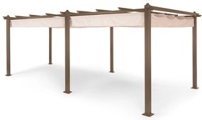 Pantheon Rust, pergola, alumínium négyszögletes cső, 3 x 6 m, 4 sarokoszlop, vízálló