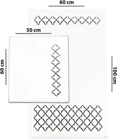 Krémszínű fürdőszobai kilépő szett 2 db-os 60x100 cm Luxury – Foutastic