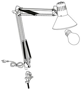 EGLO 90874 - FIRMO asztali lámpa 1xE27/40W