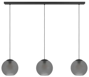 Eglo 390214 - Csillár zsinóron ARANGONA 3xE27/40W/230V füstös