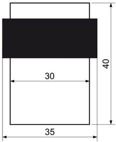 Ajtóütköző RK.ZAR.007, fekete
