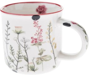 6 darab porcelán bögre Nyári rét 230 ml, piros