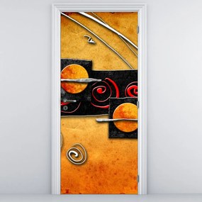 Fotótapéta ajtóra - Absztrakt bolygó (95x205cm)