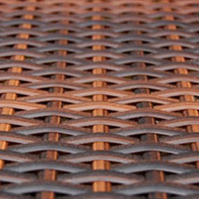6-részes barna polyrattan kerti társalgószett párnákkal
