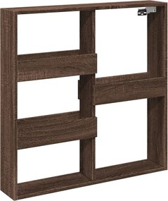 vidaXL barna tölgy színű szerelt fa fali szekrény 80 x 15 x 80 cm