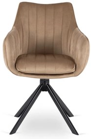 Forgó Étkező/Tárgyaló Szék Bézs Bársony Szövettel. MUMBAI 2
