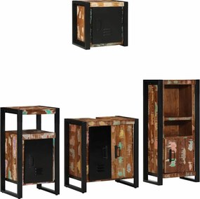 vidaXL Fürdőszoba bútor szett 4 pcs Szilárd Újrahasznosított Fa
