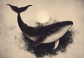 Fotótapéta - Bálna telihold alatt (147x102 cm)