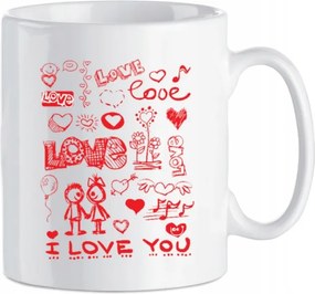 Valentin napi Ajándék Bögre poszter Szeretlek