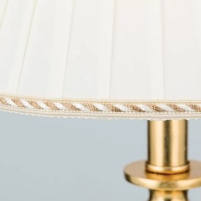 Orion LA 4-1049/1 - Asztali lámpa FONSA 1xE27/60W/230V fehér/arany