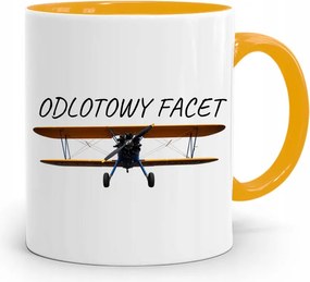 Sárga Bögre Ajándék Fiúnak, nyomott mintás