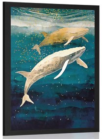 Plakát bálnák az óceánban