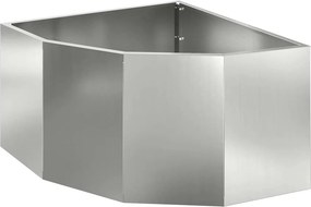 vidaXL Sarok Virágtartó Ezüst 60 x 60 x 35 cm Horganyzott acél