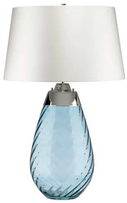 Elstead LENA-TL-L-BLUE-OWSS-LED Asztali lámpa LENA 1xE27/40W/230V 74cm kék/fehér