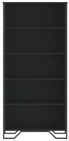 fekete szerelt fa könyvszekrény 80 x 31 x 169 cm