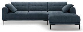 Sötétkék sarokkanapé (jobb oldali-heverő résszel) Bemy – Micadoni