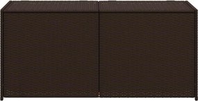 vidaXL barna polyrattan kerti tárolóláda 283 L