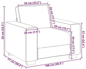 Kárpitos Szék Felhő Szürke 59 cm