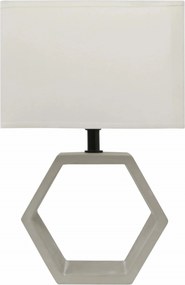Gipsz éjjeli lámpa fehér lámpaernyővel modern 35 cm Candellux