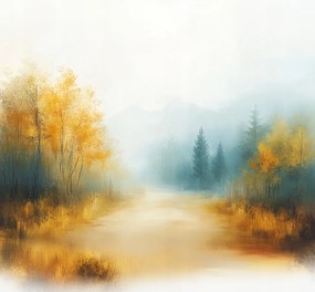 Vászonkép Canvas Tájkép Ősz Út Ösvény 80x80